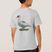 Muscovy Blue Pied Duck T-shirt (Achterkant)