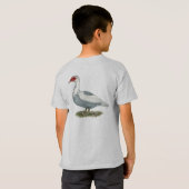 Muscovy Blue Pied Duck T-shirt (Achterkant volledig)