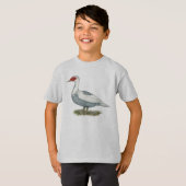 Muscovy Blue Pied Duck T-shirt (Voorkant volledig)