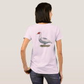 Muscovy Blue Pied Duck T-shirt (Achterkant volledig)