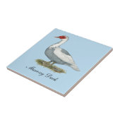 Muscovy Blue Pied Duck Tegeltje (Zijkant)