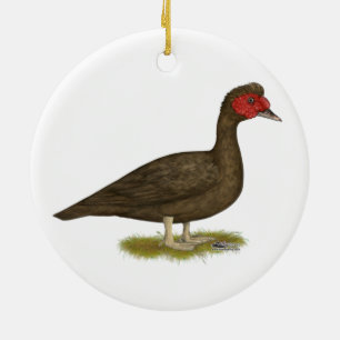 Muscovy Drake Chocolade Keramisch Ornament