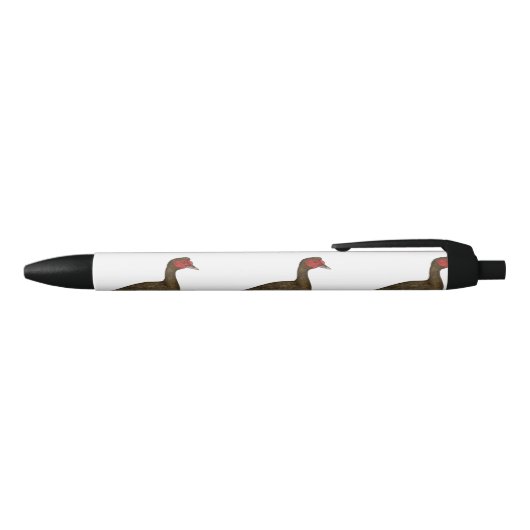 Muscovy Drake Chocolade Zwarte Inkt Pen (Bovenkant)