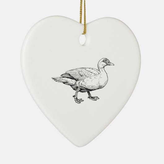 Muscovy Duck Bird Art Keramisch Ornament (Rechts)