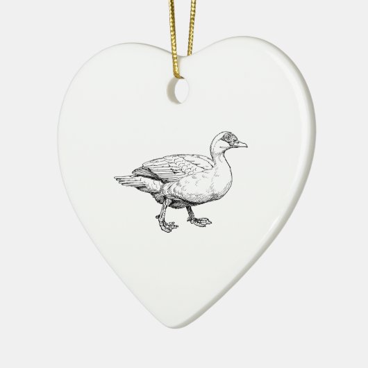 Muscovy Duck Bird Art Keramisch Ornament (Links)