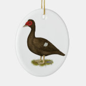 Muscovy Duck Chocolade Keramisch Ornament (Rechts)