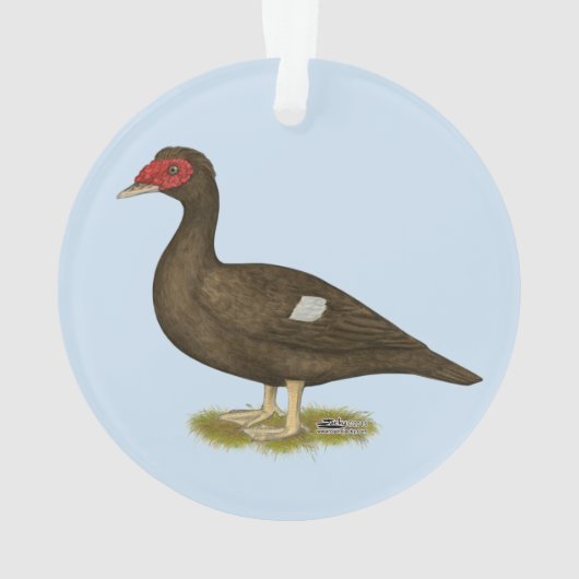 Muscovy Duck Chocolade Ornament (achterkant)