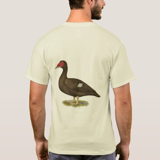 Muscovy Duck Chocolade T-shirt (Achterkant)
