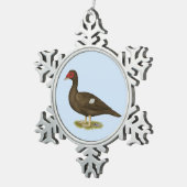 Muscovy Duck Chocolade Tin Sneeuwvlok Ornament (Rechts)
