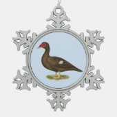 Muscovy Duck Chocolade Tin Sneeuwvlok Ornament (Voorkant)