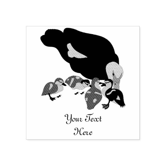 Muscovy Duck en Ducking Rubberstempel (Afrduk)