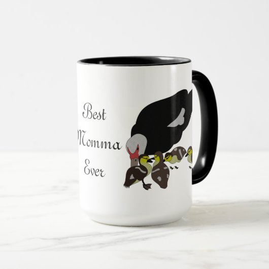 Muscovy Duck en Schattig Ducking Mok (Voorkant rechts)