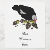 Muscovy Duck en Schattig Ducking Wijn Etiket (Enkel label)