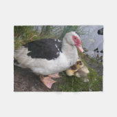Muscovy Duck Family Fleece Blanket Deken (Voorkant (Horizontaal))