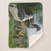 Muscovy Duck Family Sherpa Deken (Voorkant)