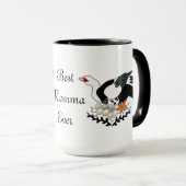 Muscovy Duck op een Nest Eggs Mok (Voorkant rechts)