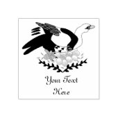 Muscovy Duck op een Nest Eggs Rubberstempel (Afrduk)