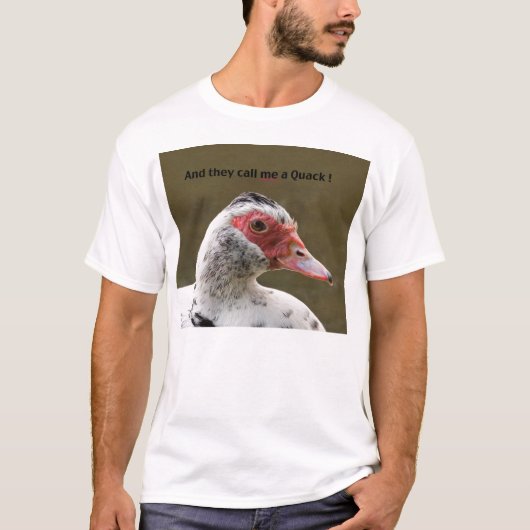 Muscovy Duck "Quack" T-Shirt (Voorkant)