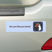 Muscovy Duck White Bumpersticker (Op auto)