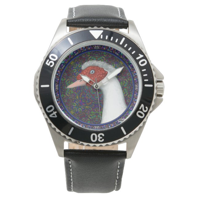 Muscovy Duck White Horloge (Voorkant)