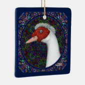 Muscovy Duck White Keramisch Ornament (Rechts)