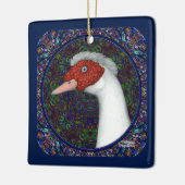 Muscovy Duck White Keramisch Ornament (Links)