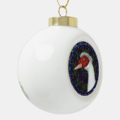 Muscovy Duck White Keramische Bal Ornament (Links)