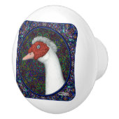 Muscovy Duck White Keramische Knop (Rechts)