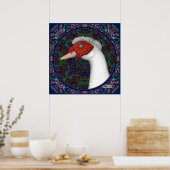 Muscovy Duck White Poster (Keuken)