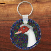Muscovy Duck White Sleutelhanger (Voorkant)