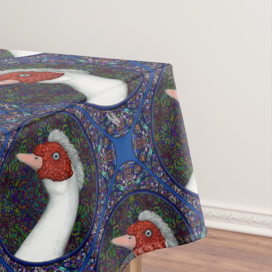 Muscovy Duck White Tafelkleed (Voorbeeld)