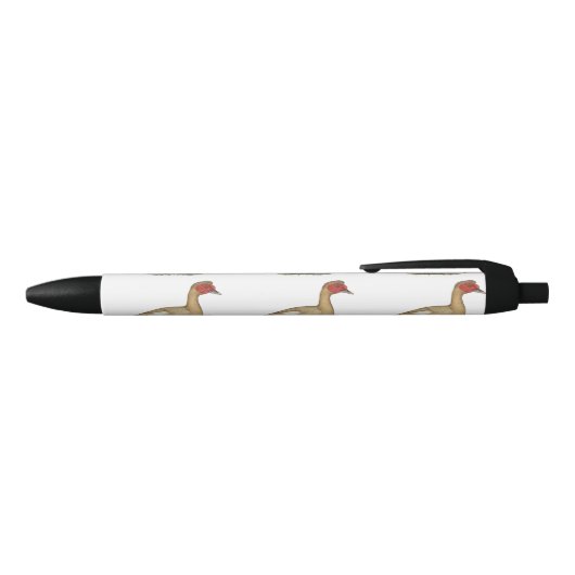 Muscovy Light Chocolate Drake Zwarte Inkt Pen (Bovenkant)