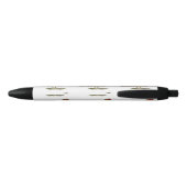 Muscovy Light Chocolate Drake Zwarte Inkt Pen (Achterkant)