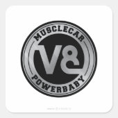 Musculair auto V8 Vierkante Sticker (Voorkant)