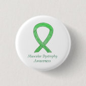 Musculair Dystrofie Bewustheid Limoen Klont Ronde Button 3,2 Cm (Voorkant)