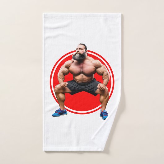 Musculair gebogen bad handdoek (Handdoek)