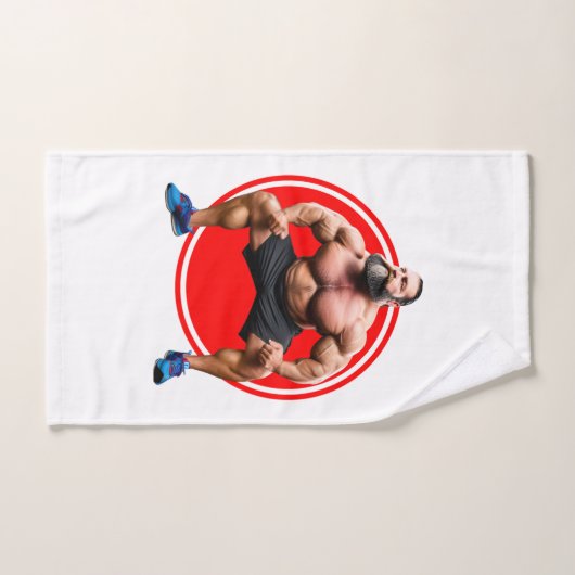 Musculair gebogen bad handdoek (Handdoek)