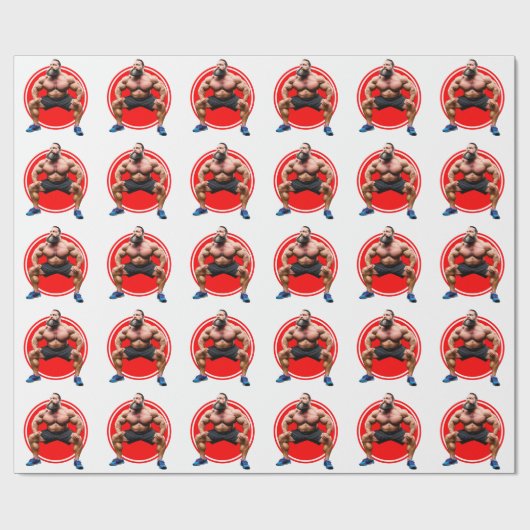 Musculair gebogen cadeaupapier (Vlak)