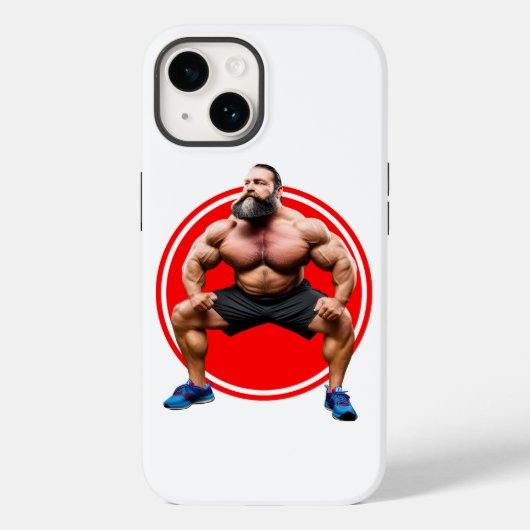 Musculair gebogen Case-Mate iPhone case (Achterkant)