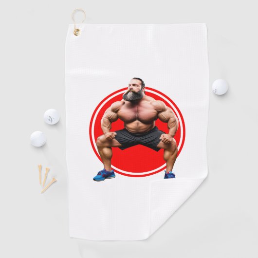 Musculair gebogen golfhanddoek (Insitu)