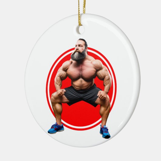 Musculair gebogen keramisch ornament (Links)