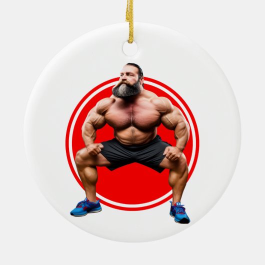 Musculair gebogen keramisch ornament (Achterkant)