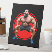 Musculair gebogen reclamebord met voetstuk (Insitu)