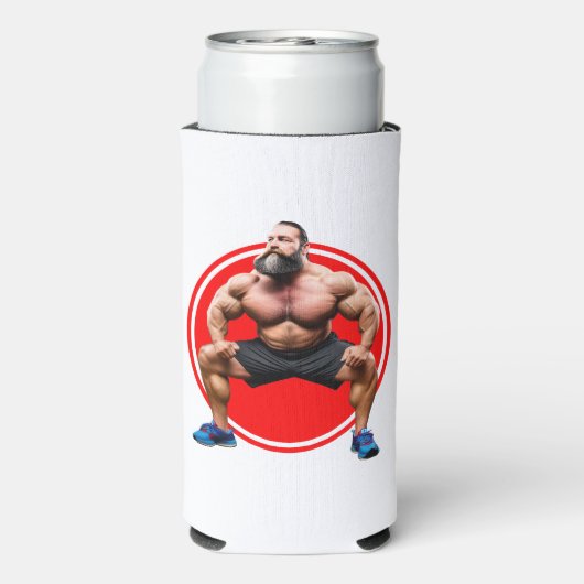 Musculair gebogen seltzer blikjeskoeler (Seltzer Achterkant)