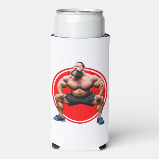 Musculair gebogen seltzer blikjeskoeler (Seltzer Voorkant)