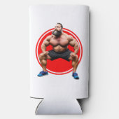 Musculair gebogen seltzer blikjeskoeler (Achterkant)