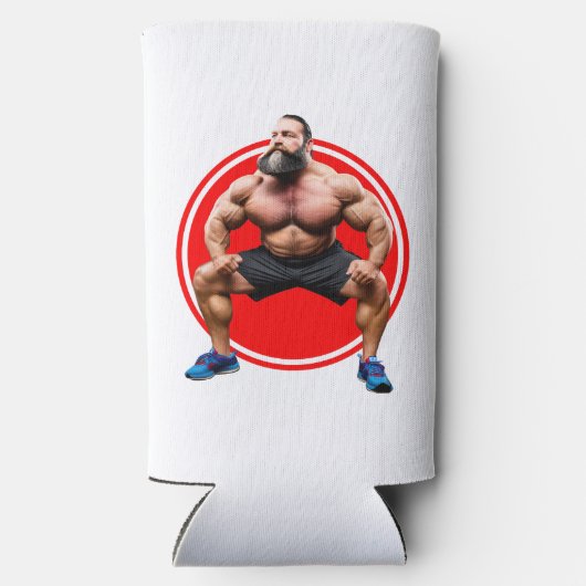 Musculair gebogen seltzer blikjeskoeler (Achterkant)