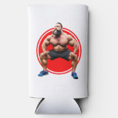 Musculair gebogen seltzer blikjeskoeler (Voorkant)