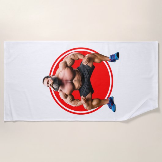 Musculair gebogen strandlaken (Voorkant)