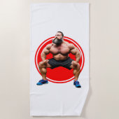 Musculair gebogen strandlaken (Voorkant)